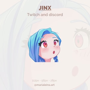 Jinx Emote for Twitch - Video Game Emote - League of Legends Emote - Downloadable Digital Emote - Perfect for Streaming