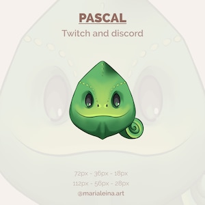 Pascal the Chameleon Badge for Twitch - Emoticon - Downloadable Digital Badge - Perfect for Streaming