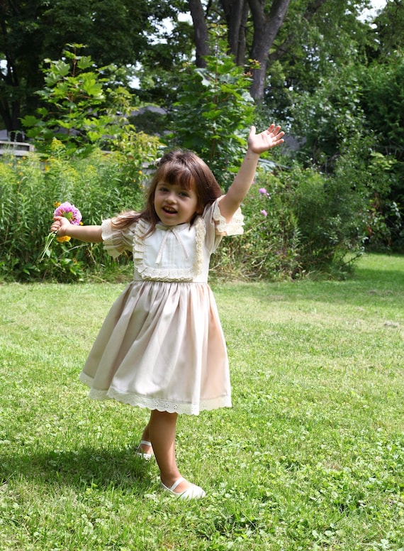 beige toddler dress Honor Baby Girl and day comfort Love n Joy Baby Boho