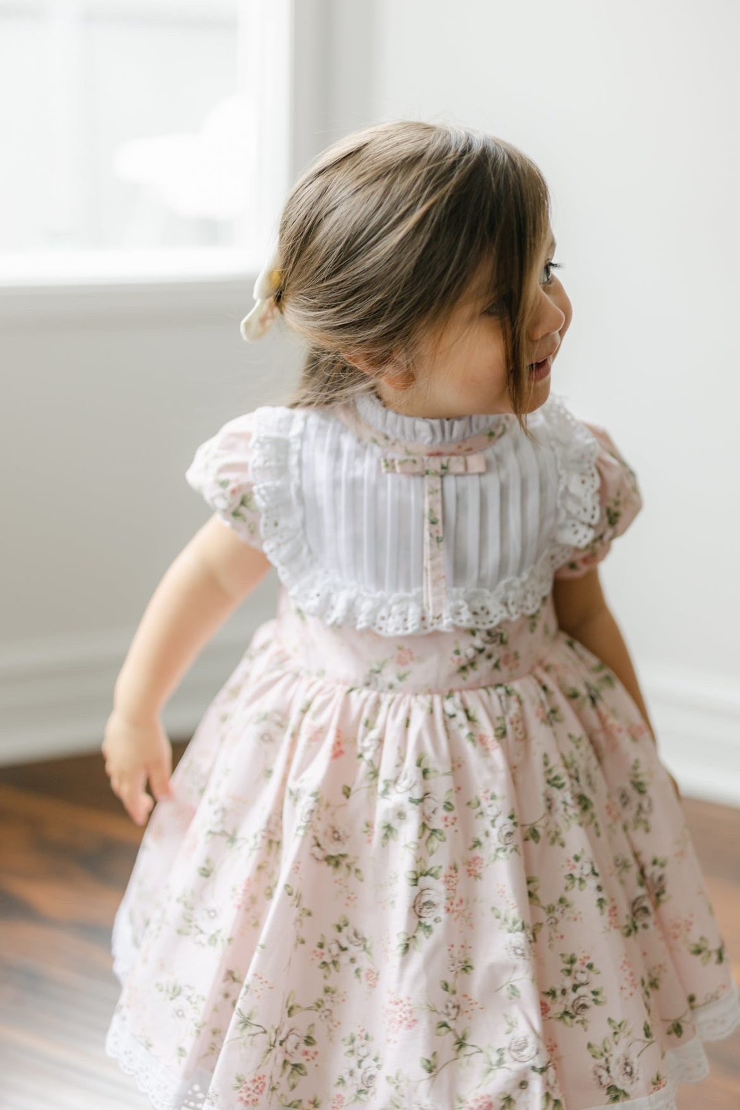 Pink Floral Summer Dress Birthday Party Dress for Toddler Etsy