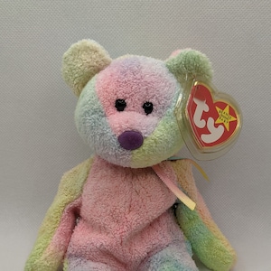 Groovy Tie Dye Bear Ty Beanie Baby