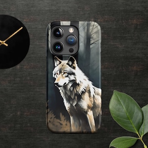 Dark Forest Wolf iPhone Case: Nature Mystique