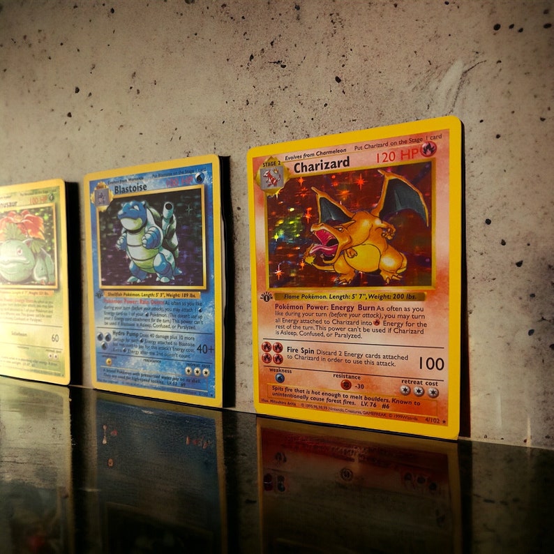 Charizard Blastoise Venusaur Set Pokemon 1st Edition Proxy Cards - Etsy