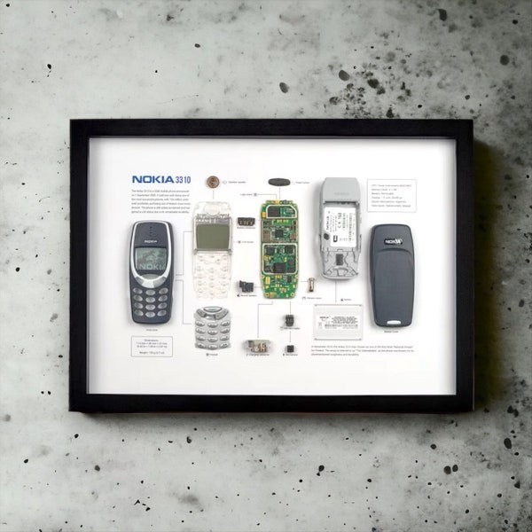 Nokia 3310 Teardown Bilderrahmen 90er Geschenk