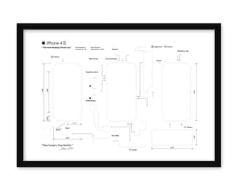 Plantilla PDF de desmontaje del iPhone 4s de Apple