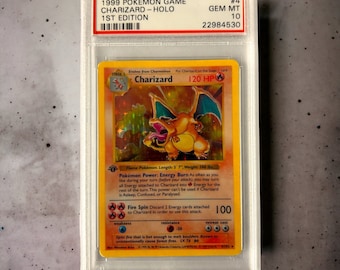 Charizard Glurak Pokemon Base Set Proxy Card 1st Edition shadowless