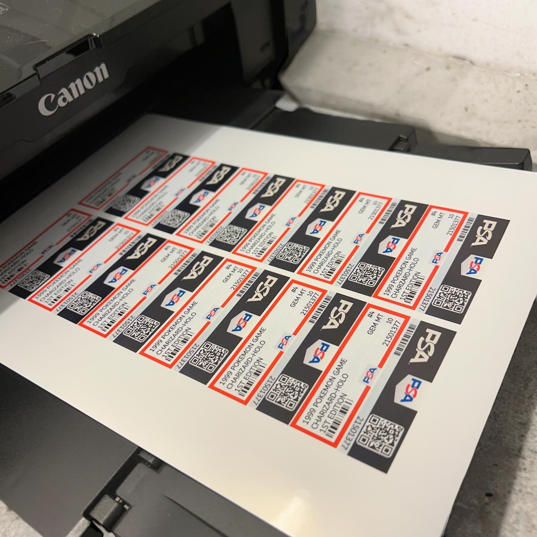 Custom Psa Labels Pokemoncard PSA Style Template Download Custom - Etsy Australia