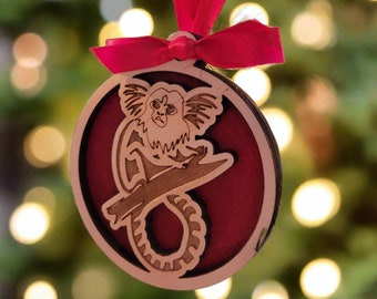 Marmoset Monkey Christmas Ornament - Personalized with your Marmoset's Name