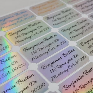 Holographic Return Address Labels - Personalized, Waterproof, and Customizable Address Labels