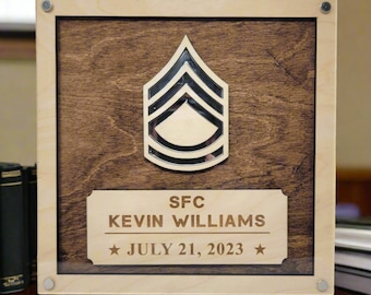 US Army Promotion Gift Plaque, Military Promotion Gift for Officer or Enlisted Army - Soldier Gift - Army Gift