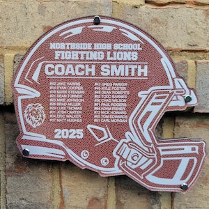 Personalized Football Coach Gift Plaque, Custom Engraved Football Coach Gift, End of Season Banquet Gift for Coaches & Players,