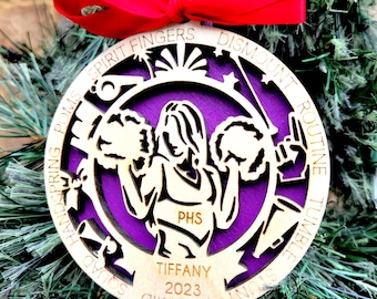 Personalized Cheerleader Christmas Ornament Gift – Custom Engraved Cheerleading Ornament for Cheer Team, Cheer Squad, or Cheer Coach