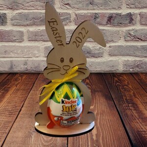 Kinder Easter Egg Holder, Kinder Egg Bunny, Laser Cut Digital File Bundle for laser cutters, SVG, Lightburn File, digital download for laser engravers, glowforge ready easter bunny file