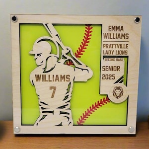 Softball Senior Night Gift, Award for Softball Player, Custom Softball Senior Gift, Softball Player Trophy, Softball Season Gift