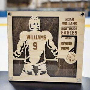 Personalized Hockey Sign, Hockey Senior Night Gift, Hockey Senior Gift, Custom Hockey Sign, Hockey Player, Hockey Graduation Gift, Trophy