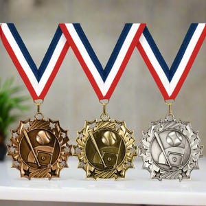 Personalized Baseball Team Medals, Baseball Player Medallions with Neck Ribbon, Softball Player Medals for Players and Coaches