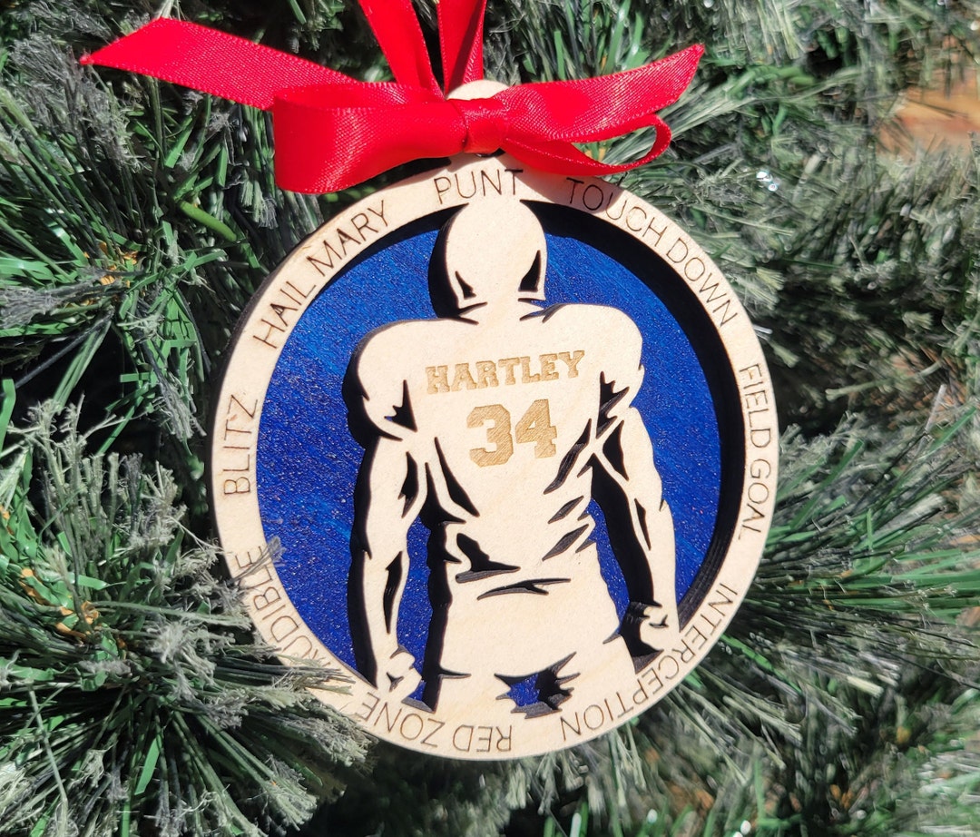 Personalized Football Christmas Ornament Gift for Football Player - Etsy