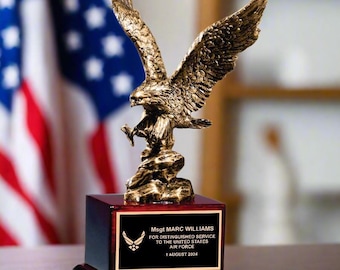 Premio di apprezzamento militare, Trofeo con aquila in bronzo, Premio di riconoscimento patriottico per Esercito, Marina, Aeronautica, Corpo dei Marines e Guardia Costiera