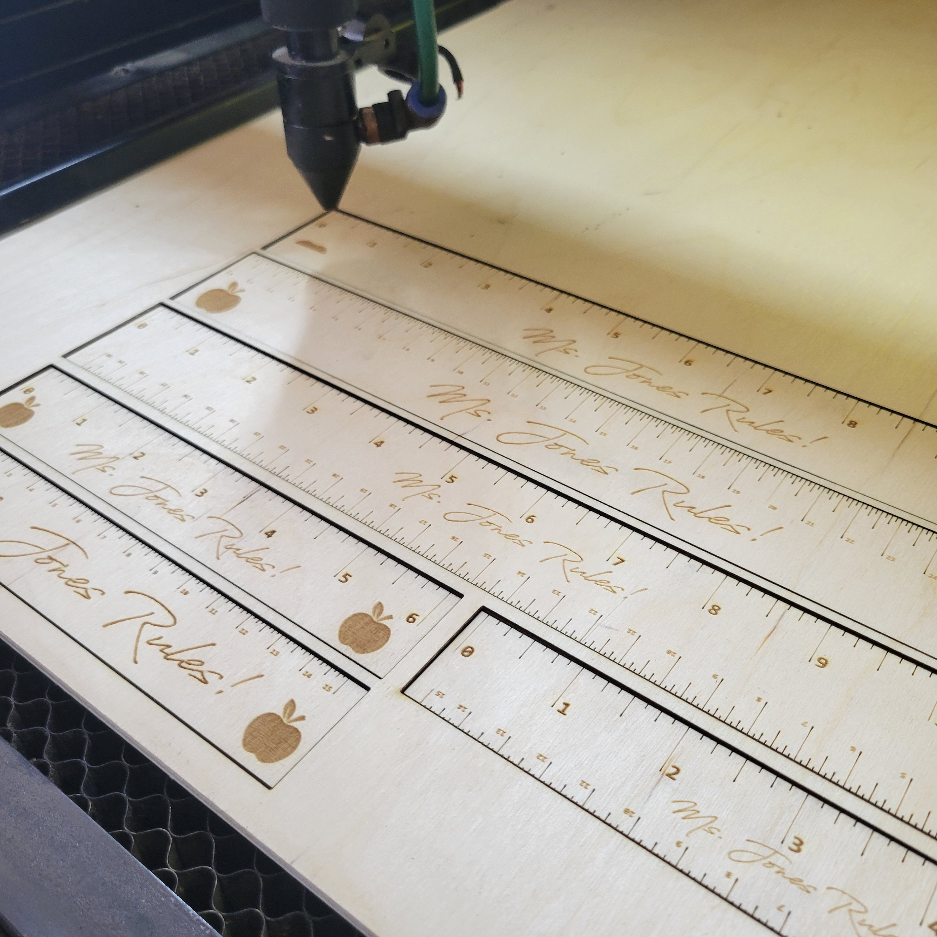 Accurate Ruler Cut File Laser Ready Ruler Files - Inch, MM and CM Rulers - Ruler Glowforge File ...