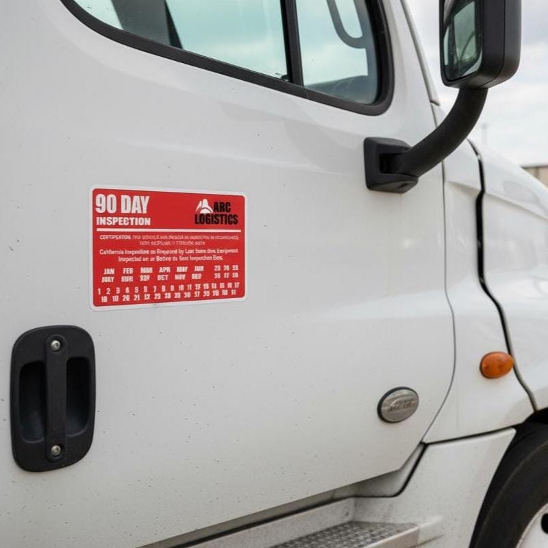90 Day Inspection Labels for BIT / DOT Inspection, Truck Inspection ...