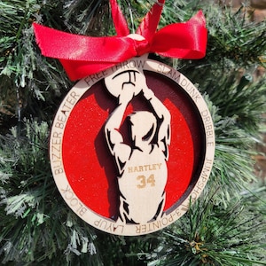 Personalized Basketball Christmas Ornament Gift for Basketball Player, Basketball Team Christmas Gift, Christmas Gift for Basketball Player