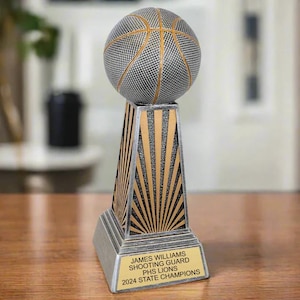 Personalized Basketball Trophy – Personalized Trophy for Basketball Players, Coaches, and Teams, Imperial Style Award for Basketball Teams