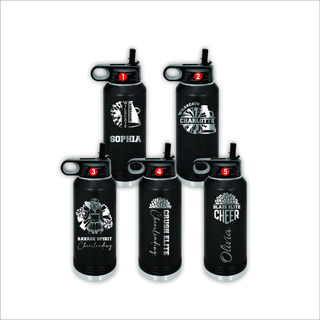 Personalized Sports 30oz Double Walled Stainless Steel Bottle - Cheer