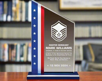 Air Force Promotion Gift Plaque, Military Promotion Gift for Officer or Enlisted USAF, Perfect for Promotion, Retirement, Recognition or PCS