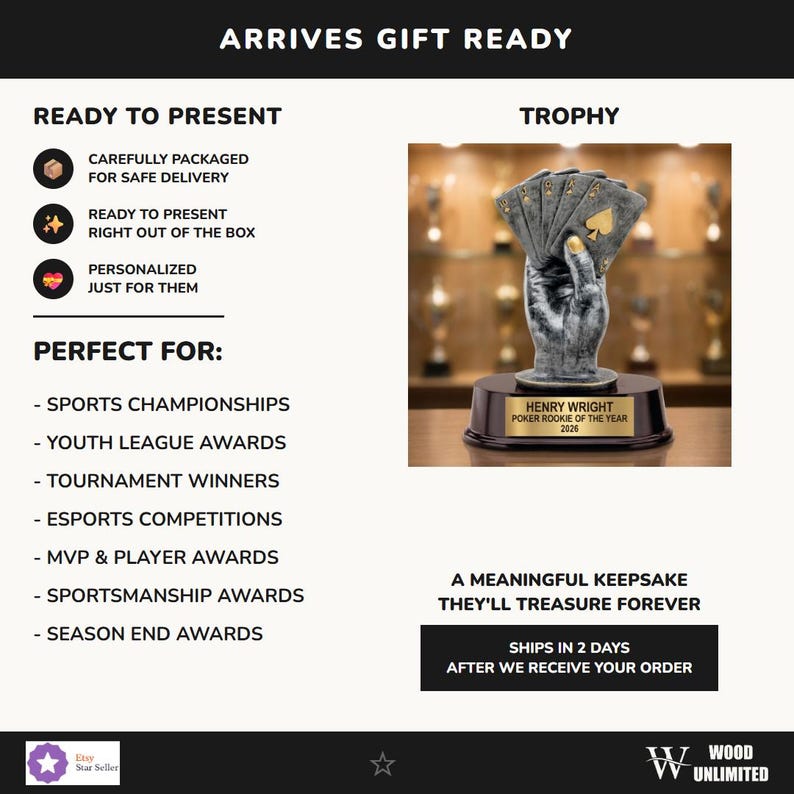 Poker trophy gift ideas and occasions - Wood Unlimited