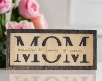 Mother's Day Plaque - Laser Cutter File Bundle - Mom Laser Cut Sign Digital File Bundle for Glowforge, X Tool, Lightburn