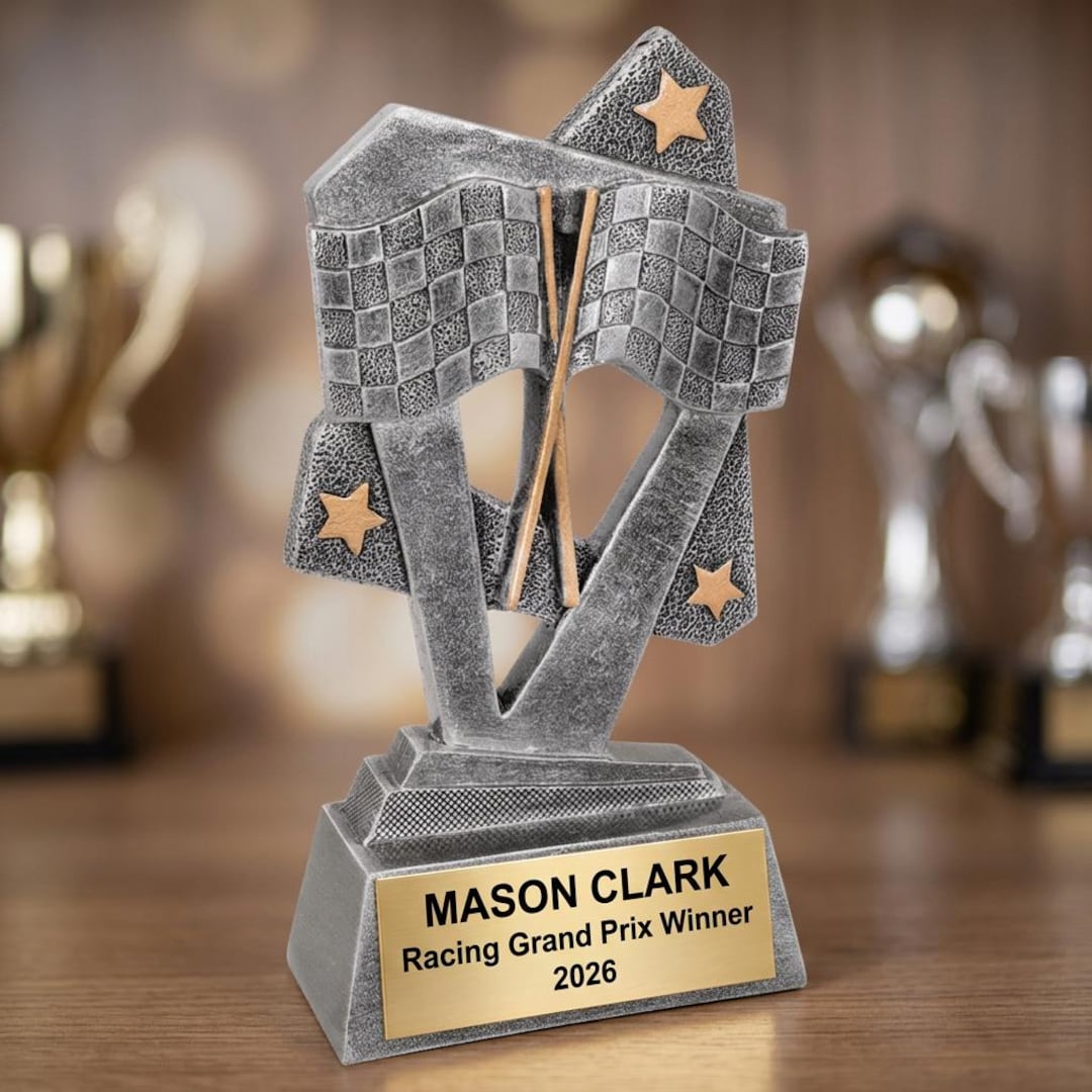 Racing Trophy | Personalized Race Car Award | Custom Engraved Plaque ...