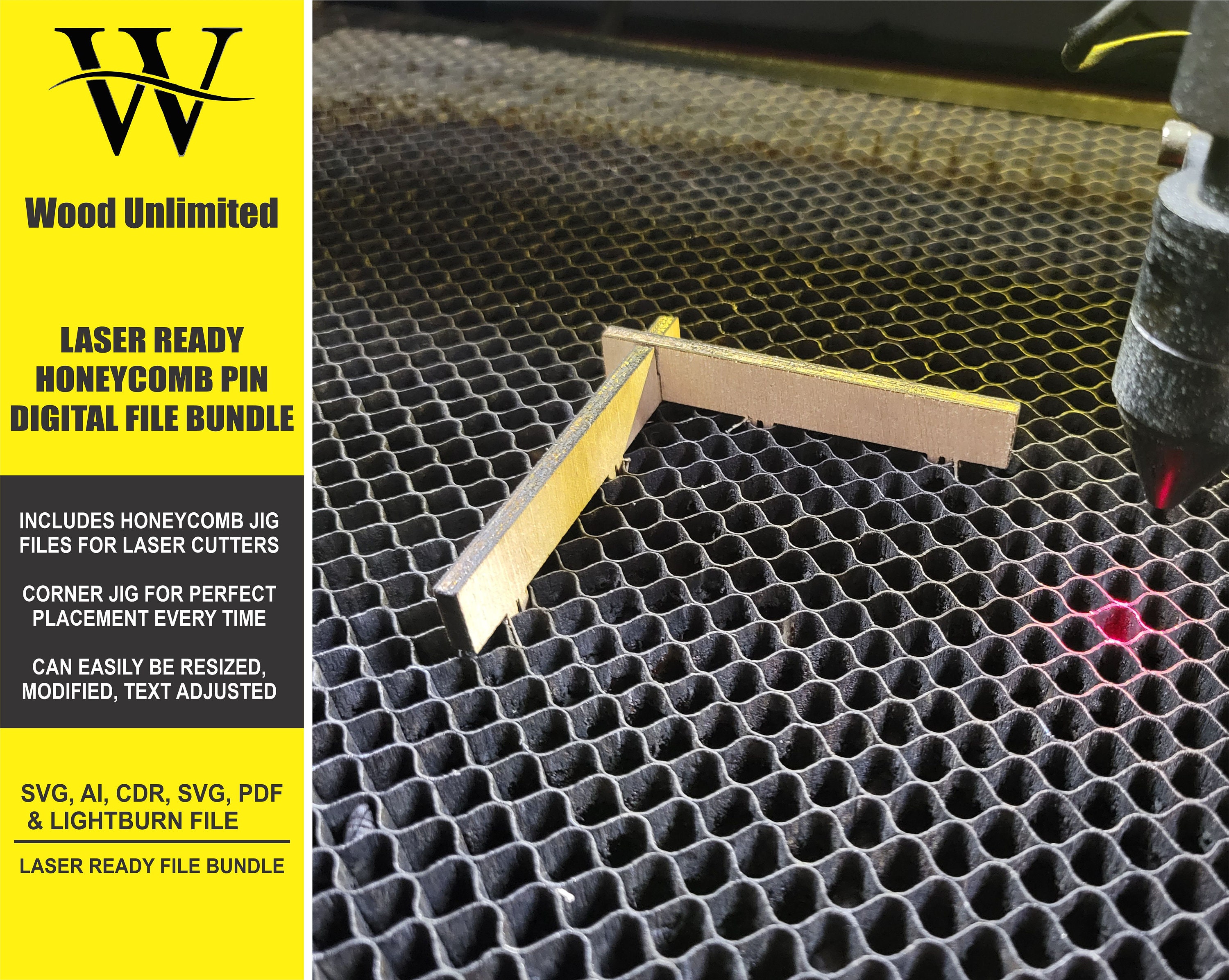 Laser Ready Pins Right Angle Jig File Lightburn Etsy UK