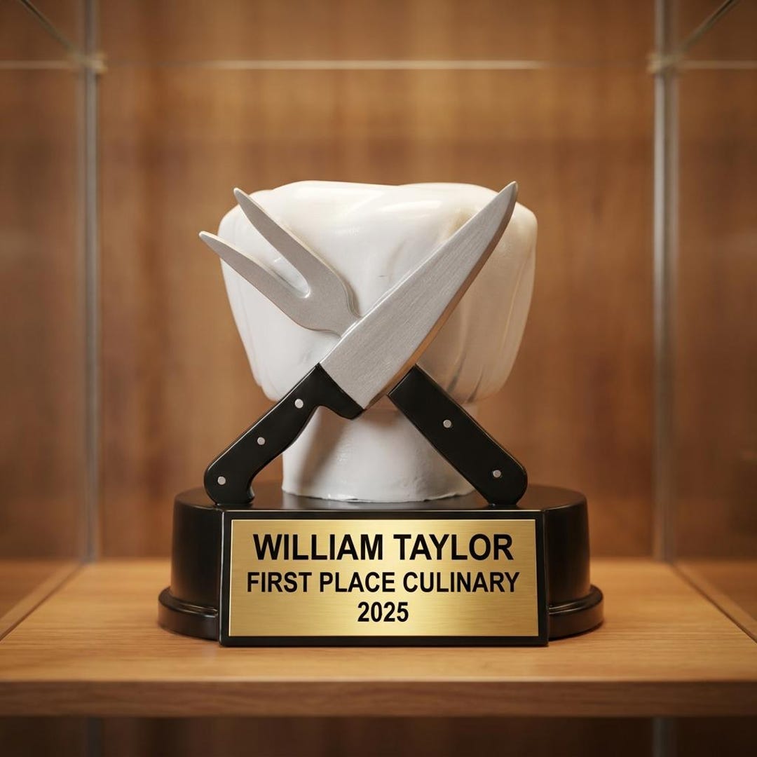 Reward Chef Image Personalized | Culinary Award | Custom Engraved | Chef Trophy | Cooking ...
