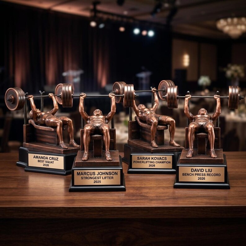 Weightlifting Award | Personalized Bench Press Trophy | Crossfit Award ...