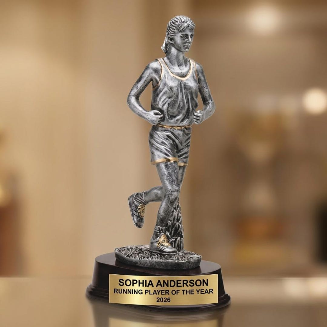 Running Trophy Award | Personalized Running Award | Custom Engraved ...