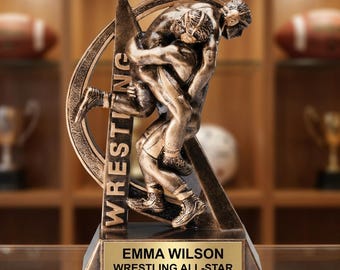 Wrestling Trophy Award | Personalized | Custom Engraved | Wrestling Champion | Wrestling Gift | Team Award