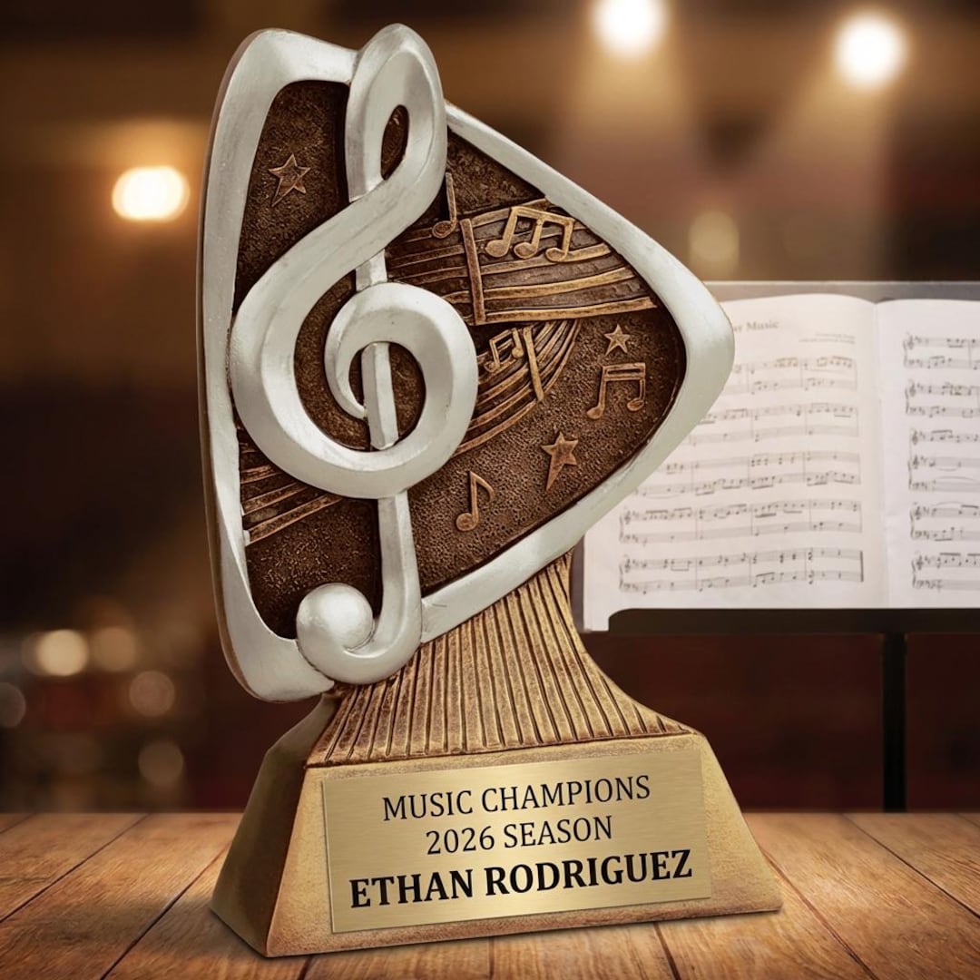 Personalized Music Trophy - Custom Triad Award for Music Players ...