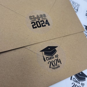 Graduation Envelope Seal Labels 2024 Graduation Clear Graduation ...