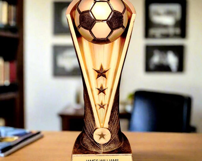 Personalized Soccer Trophy – Personalized Trophy for Soccer Players, Coaches, and Teams, Cobra Style Award for Soccer Teams