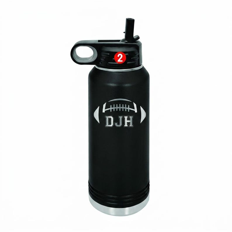 Personalized Football Water Bottles – Custom Engraved 32oz Stainless ...