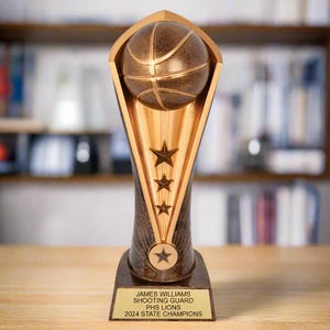 Personalized Basketball Trophy – Personalized Trophy for Basketball Players, Coaches, and Teams, Cobra Style Trophy for Basketball Teams