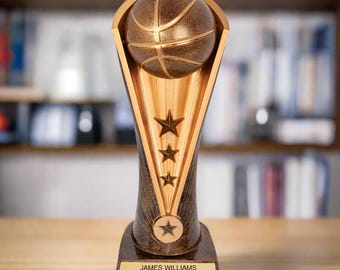 Personalized Basketball Trophy – Personalized Trophy for Basketball Players, Coaches, and Teams, Cobra Style Trophy for Basketball Teams