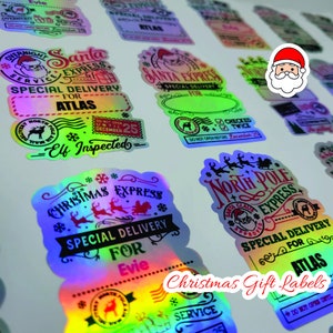 Holographic Christmas Gift Labels | Personalized Christmas Gift Tags