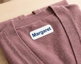 Iron On Name Labels for Nursing Home Residents - Personalized Senior Clothing Labels with Name and Room Number - Washer Safe
