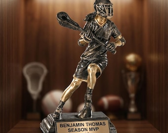 Personalisiert | Lacrosse Auszeichnung | Individuell graviert | Trophäe | Auszeichnung | Mädchen | Weiblich | Individuell | Gravur | Spieler | Team | MVP | Jugend