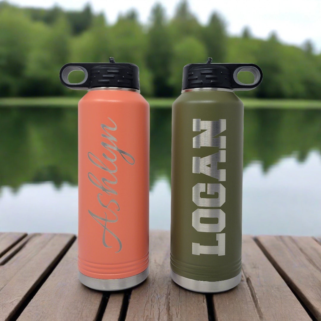 Personalized Water Bottles With Straw Personalized Bridesmaid Water 