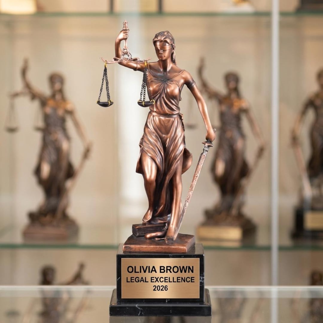Personalized | Legal Award | Custom Engraved | Lady Justice | Lawyer ...