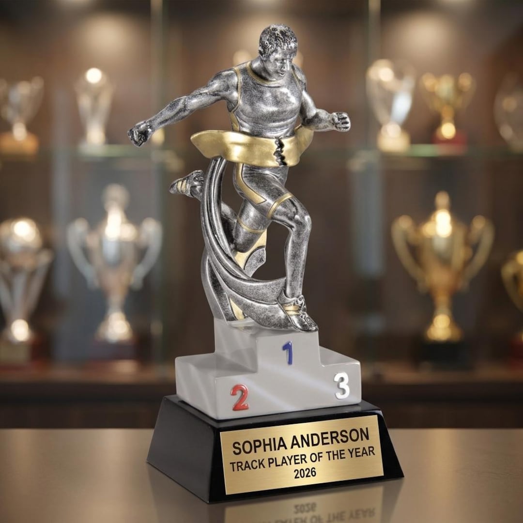 Personalized | Track & Field Award | Custom Engraved | Running Trophy ...