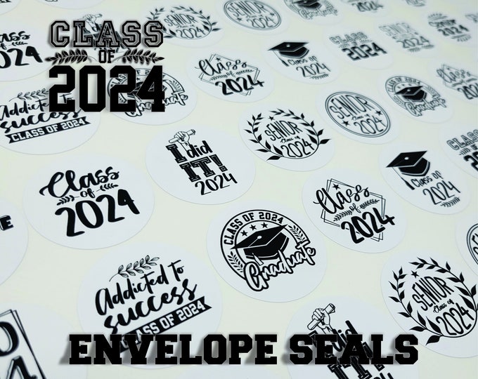 Class Of 2022 Graduation Cap Stickers Graduation Envelope Decals Gra