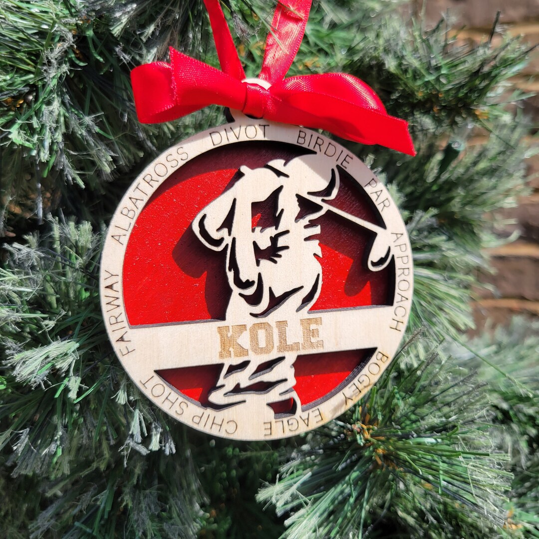 Personalized Golf Christmas Ornament Gift for Golfer, Golfing Christmas ...